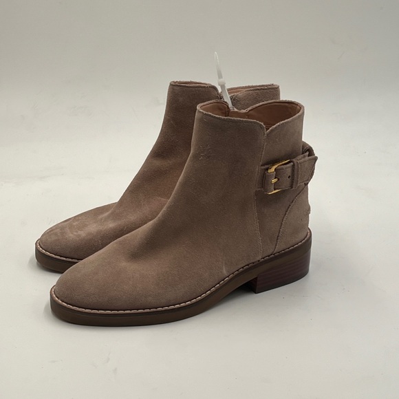 Cole Haan Women's Hampshire Buckle Ankle Boots Gray Suede Ankle - Picture 1 of 15